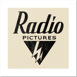 Radio Pictures 1931 Distressed graphic Posters and Art